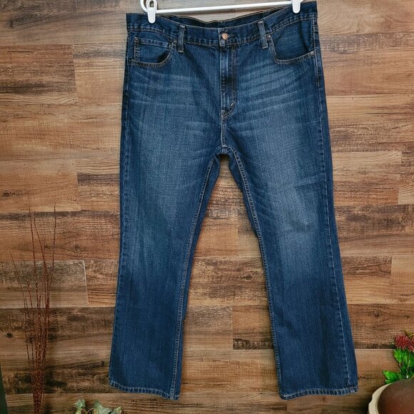 Levi's Jeans Mens 40x32 Slim 527 Bootcut Dark Wash Cotton Denim Western - Picture 1 of 10